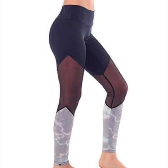 Onzie Pants - ONZIE Leggings Colorblock Mesh Track - S/M